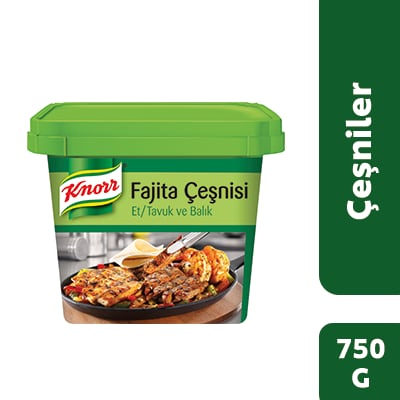 Knorr Fajita Çeşnisi 750GR - Meksika baharatı karışımını diğer yemeklerinizde de kullanabilirsiniz.